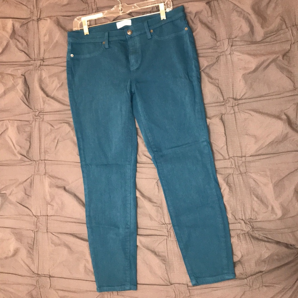 Lila Ryan jeans, teal, size 10 (30” waist)